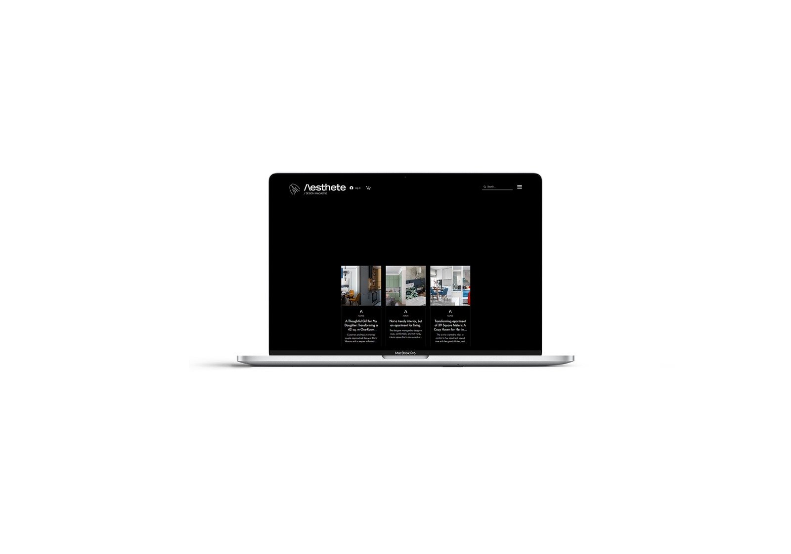 Aesthete.digital mockup image on a macbook pro