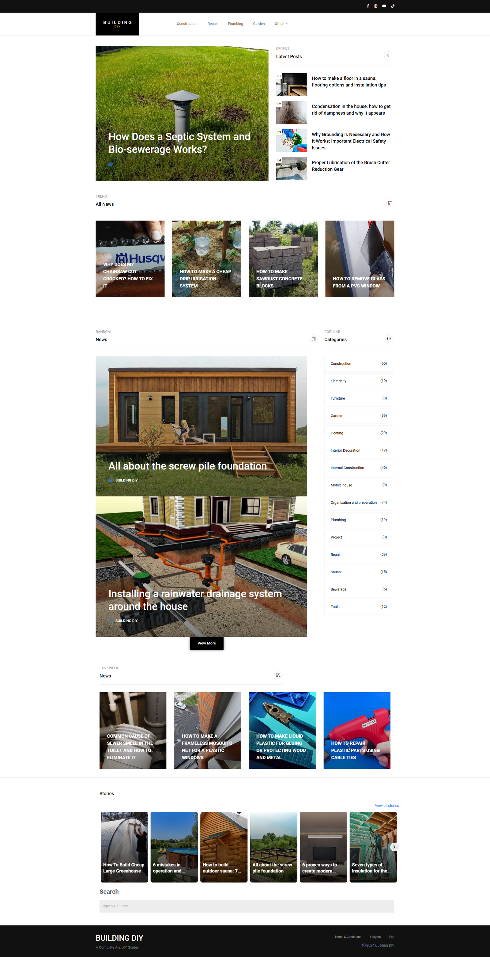 building-diy.com page layout design screenshot